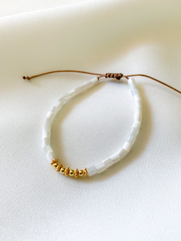 bracelet perles nacrées