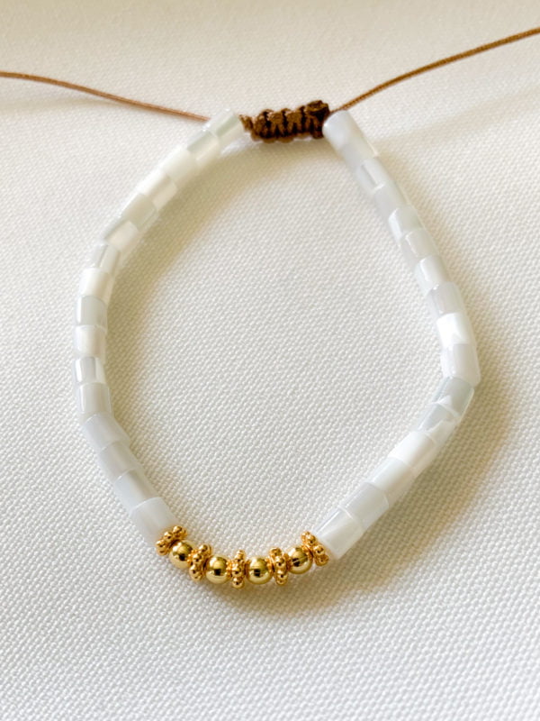 bracelet perles nacrées