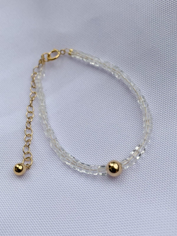 bracelet perles transparentes