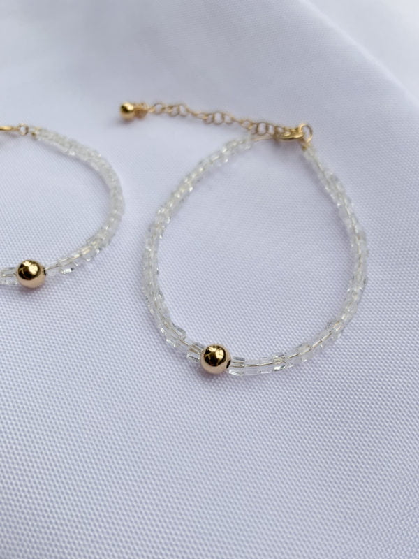 bracelet perles transparentes