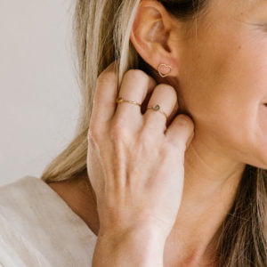 boucles d'oreilles coeur