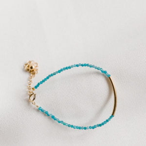 bracelet perles bleues