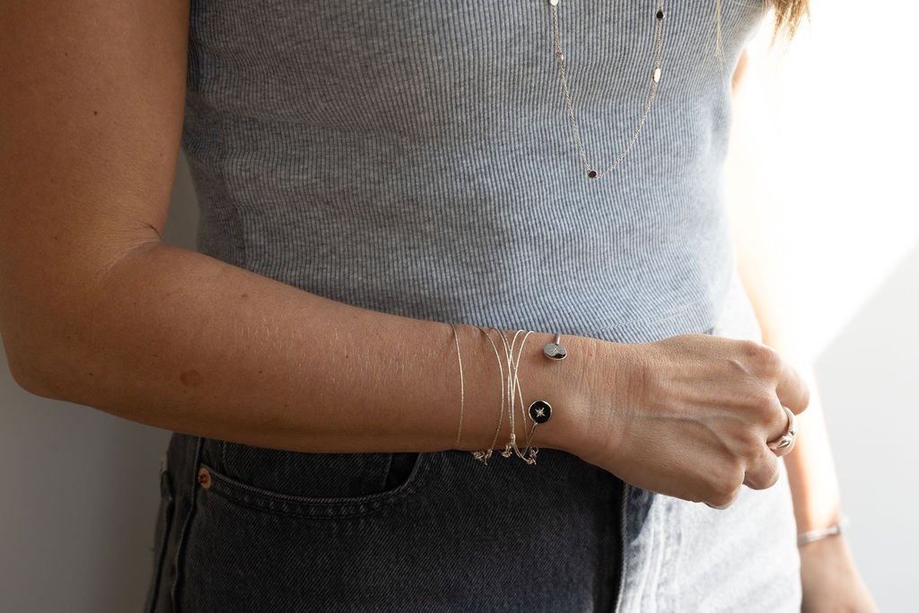 Bracelet Open Cuff Argent – Image 2