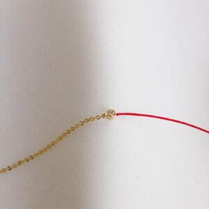 Bracelet Osmose doré rouge