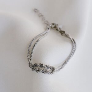 Bracelet noué argent