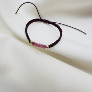 Bracelet Tressé bordeaux