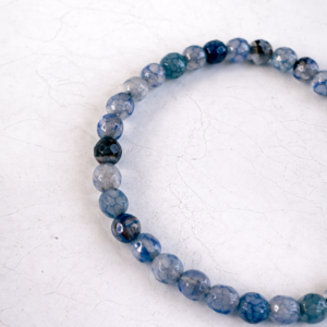 Bracelet Enfants Agate Bleue craquelée