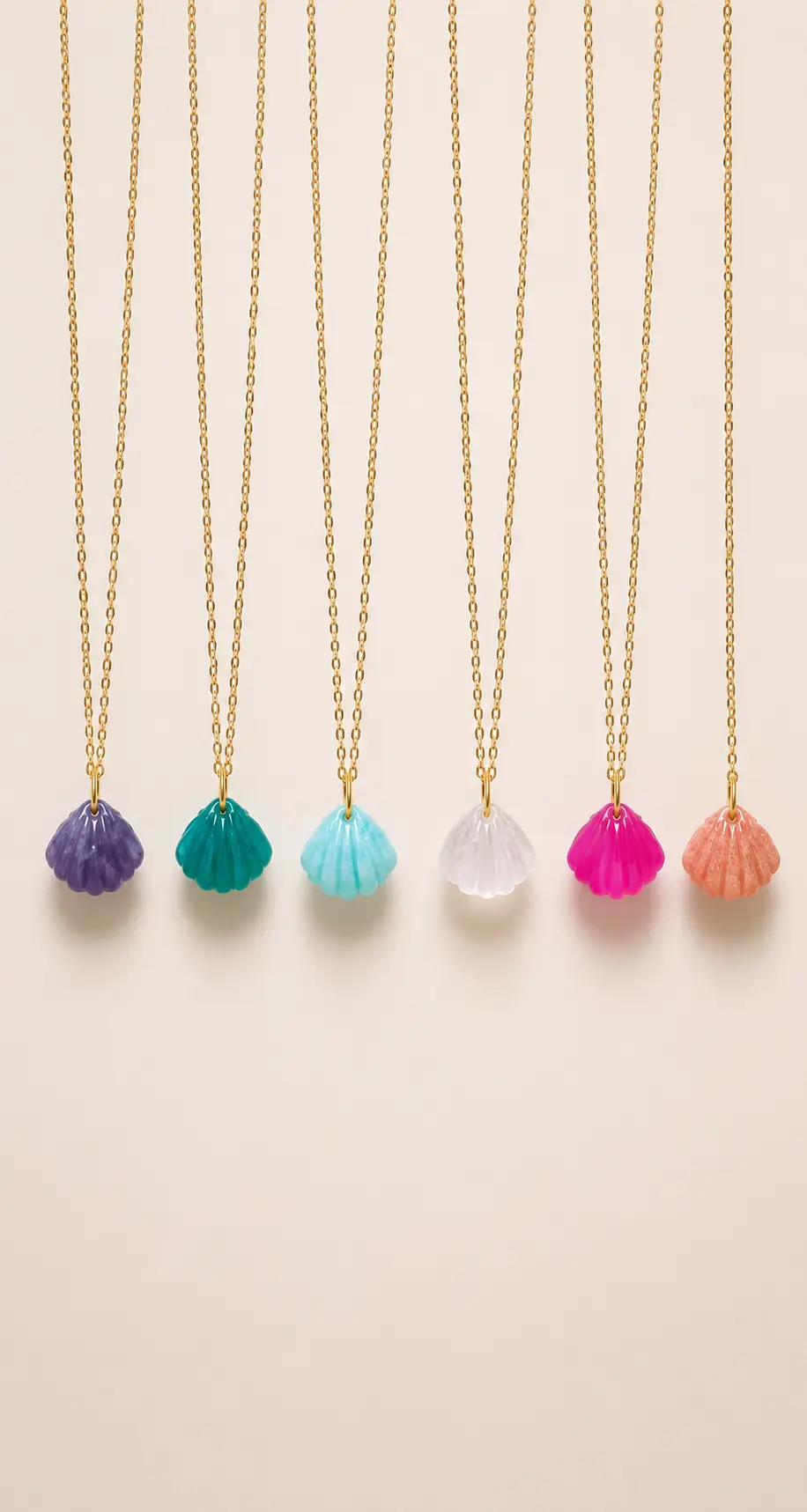 Collier Sunkissed petit coquillage corail – Image 3