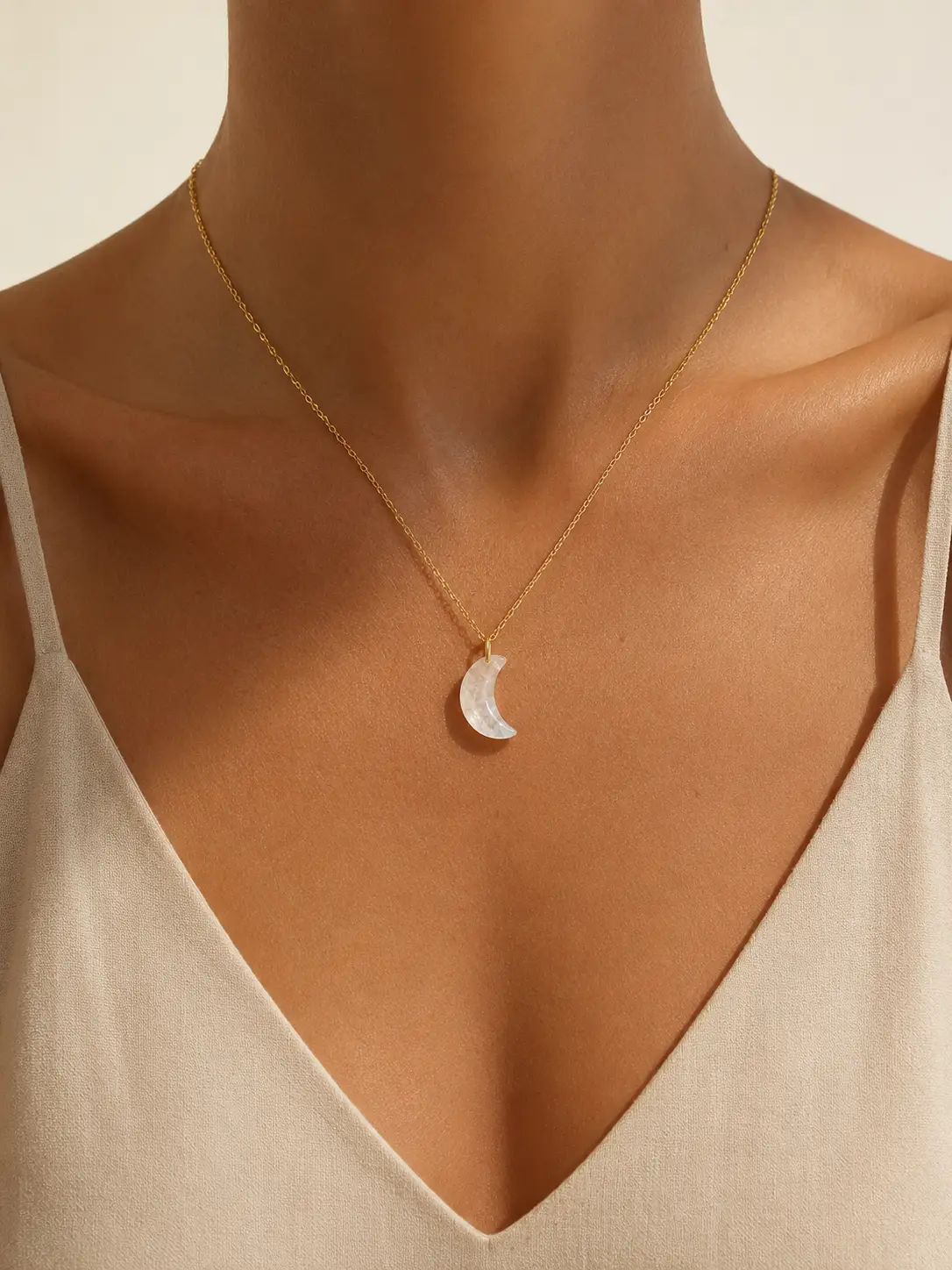 Collier Sunkissed lune rose – Image 3