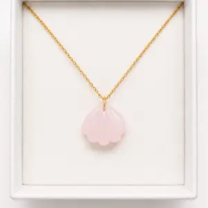 Collier Sunkissed petit coquillage rose clair
